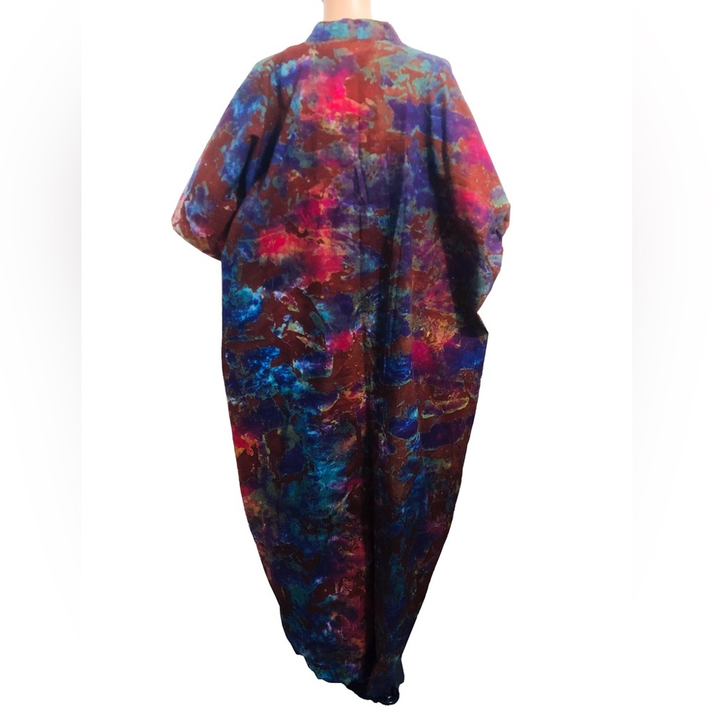 Vibrant Batik Front Patchwork Kimono - image 2